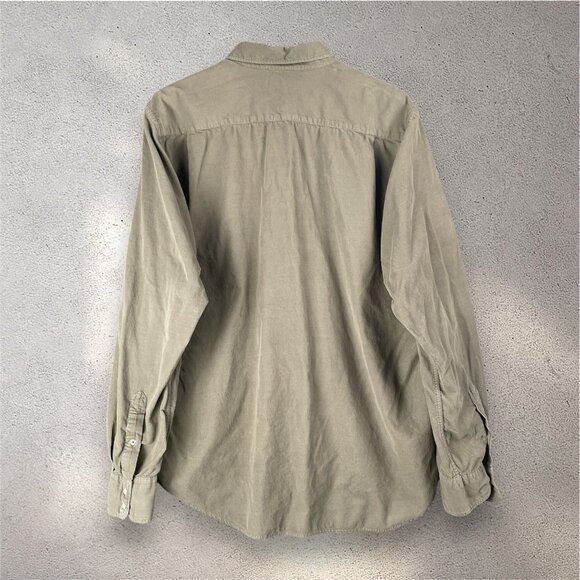 Hartford Alternative Classics 1979 Corduroy Mens L Green Long Sleeve Button Up - Picture 2 of 8
